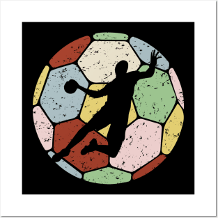 Retro Handball,handball, handball clothing, handball gift, handball player, handball team, sport, sports, handball coach, handball fans, handball ball, handball fan, handball gift idea Posters and Art
